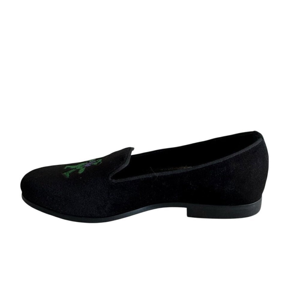 May Anthony Limited Edition Grateful Dead Black Velvet Loafers w/ Dancing Bears - Picture 8 of 14